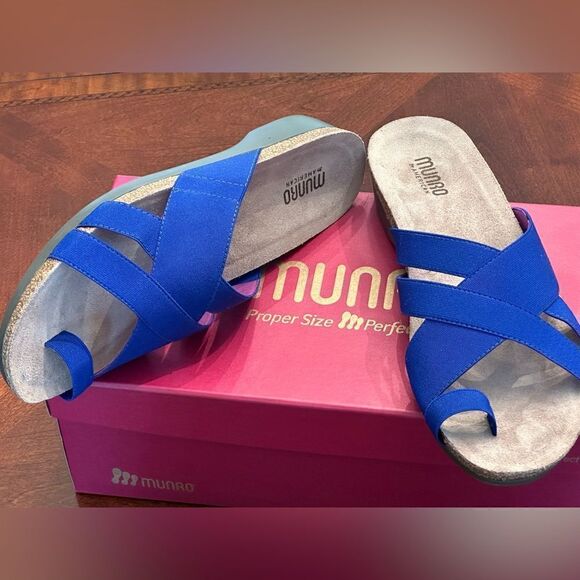 Munro wedge lightweight super comfy slide sandal anatomical footbed size 11, NWT - Picture 1 of 13